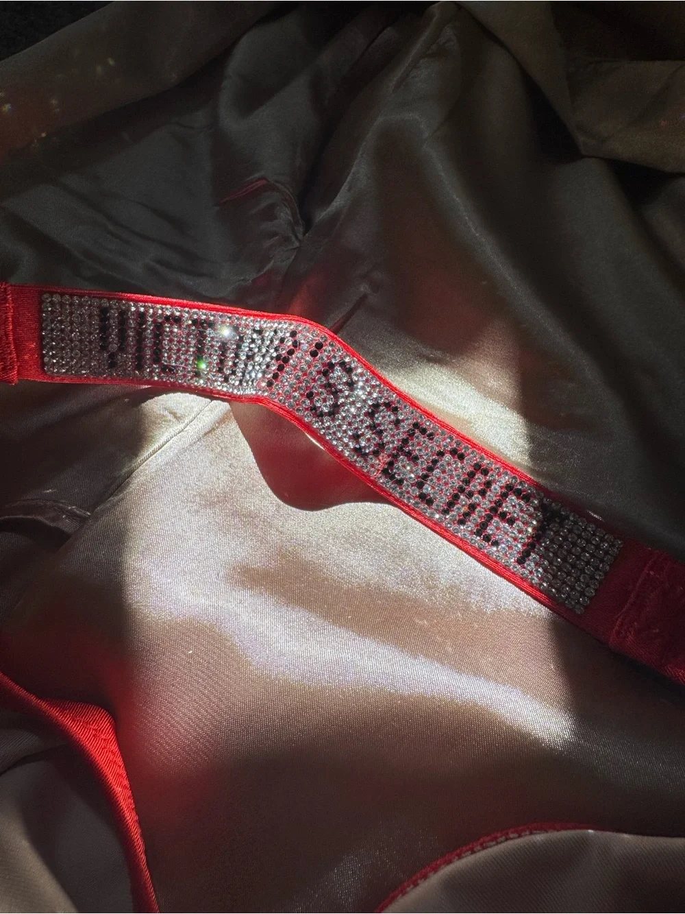 Victoria's Secret Red Shine Strap Bikini Set